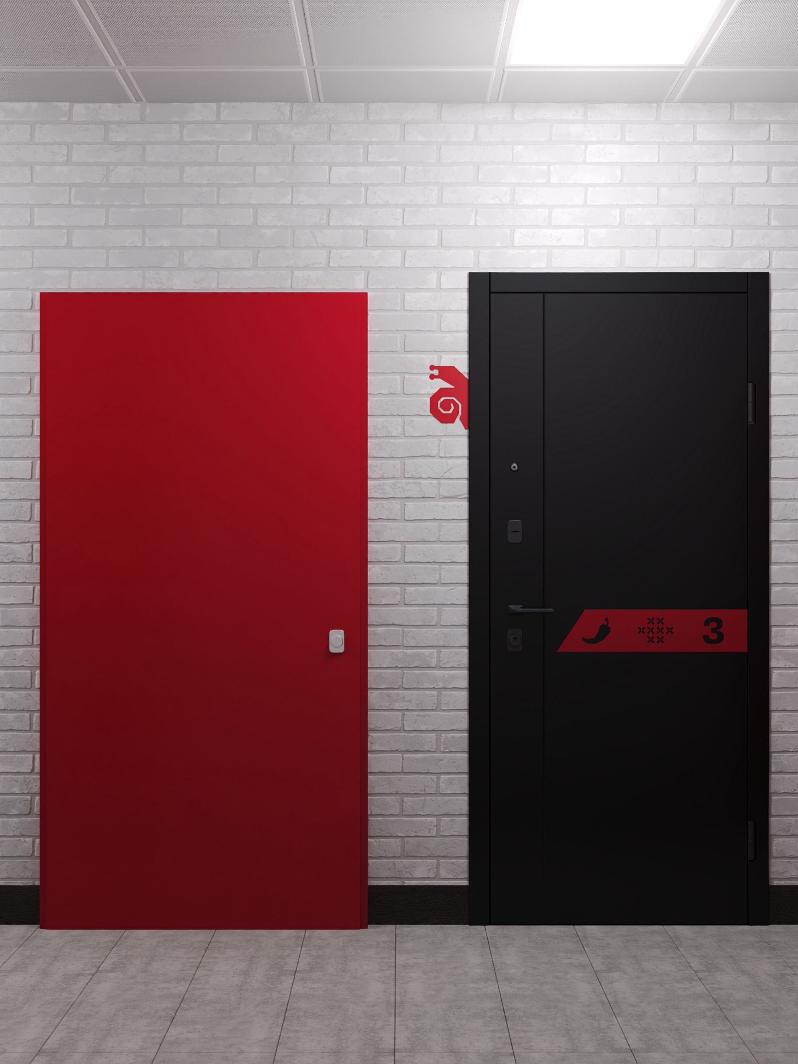 Коридоры этажей ЖК CHILI